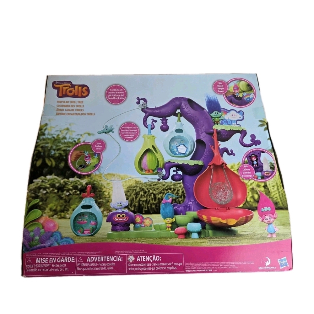 Trolls POD'ULAR TROLL TREE PLAYSET DreamWorks Hasbro 2017 NEW Open Box - Picture 3 of 4